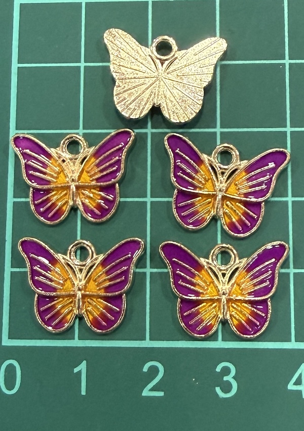 Charm Butterfly Pur/Yel